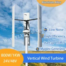 China Fabriek Gratis Energie Windmolen 800W 1000W Verticale As Permanente Maglev Windturbine Generator 24V 48V met Mppt Controller
