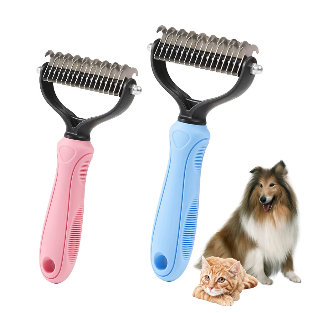 Pets Fur Knot Cutter Brush For Dog Grooming Comb Steel Hair Shedding Cat Pet Remov Animal Supplies | Дом и сад