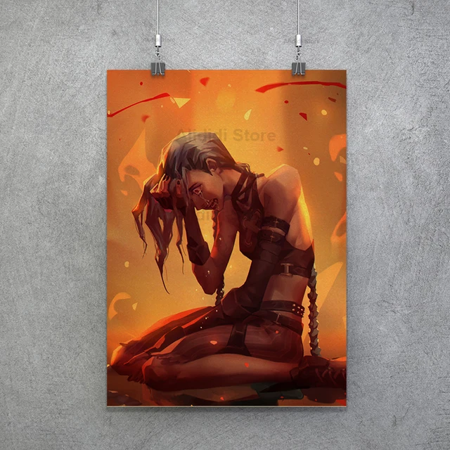 Popular TV Show Arcane Kraft Paper Poster Vi Viktor Jayce Jinx Home Decor Study Bedroom Bar Cafe Wall Paintings Stickers Posters Poster