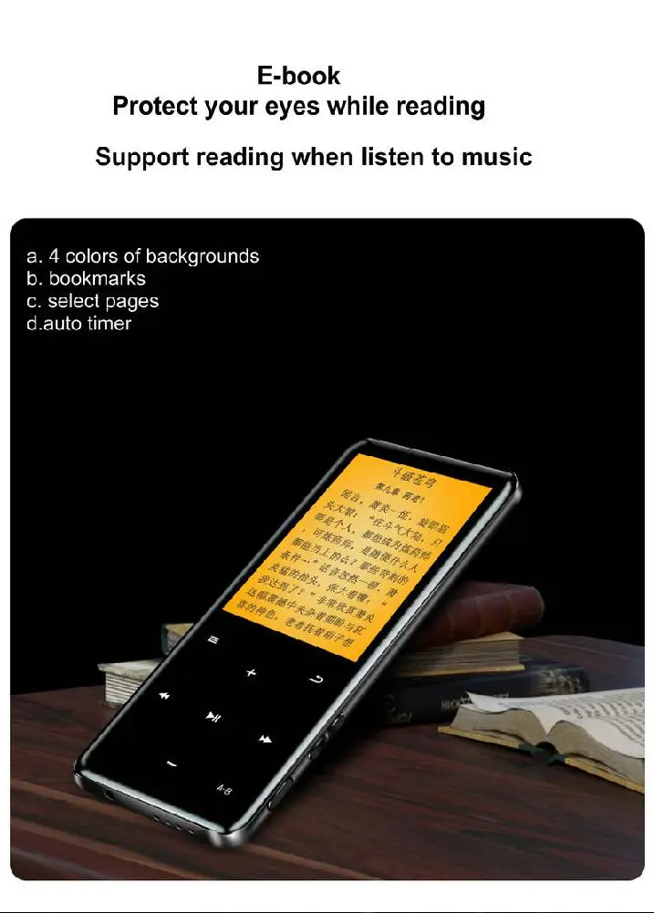2,4 дюймов MP4 плеер портативный Bluetooth MP3 мультимедиа MP 4 тонкий сенсорный экран FM Радио Видео HiFi плеер