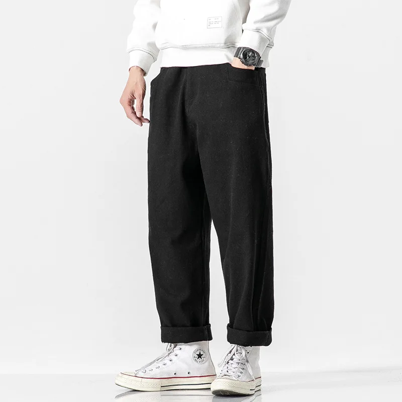 

2020 Spring New Style Japanese-style Shadowless Wall Large Size Straight-Cut Casual Capri Pants M-5x Hk2000