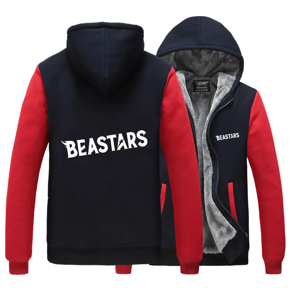 

HOLRAN Hoodies Long Sleeves Sweatshirt BEASTARS Printed Legosi Haru Luminous Logo Thick Winter Keep Warm Coat