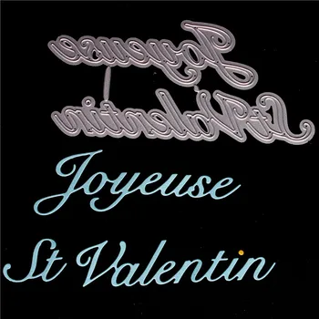 

French word Metal Cutting Dies for Diy Scrapbooking Die Cut New 2018 Cuts for Paper Card Making Craft Happy Valentine's Day