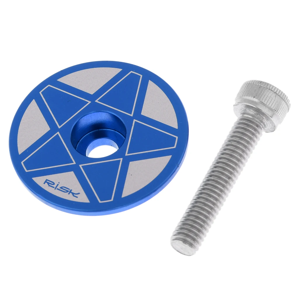 Blue Star Велосипедная дорога горный велосипед 1-1/8 дюймов Крышка для гарнитуры - Цвет: Blue Star