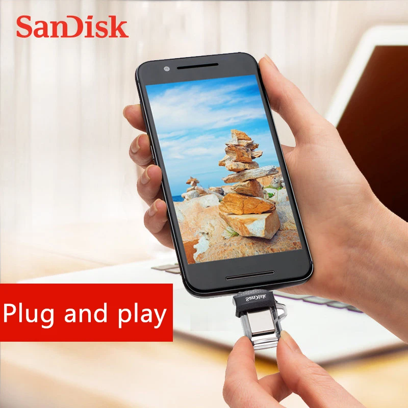 SanDisk флэш накопитель экстремально высокая скорость OTG USB3.0 PenDrives 16 Гб 130 МБ/с./с USB