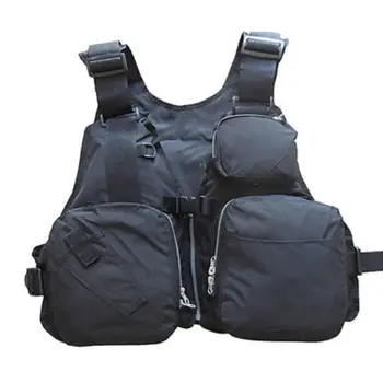 

Adjustable Life Vest Waterproof Reflective Waistcoat Jacket Multi Pocket For Outdoor Fishing Kayaking Canoeing AHPU