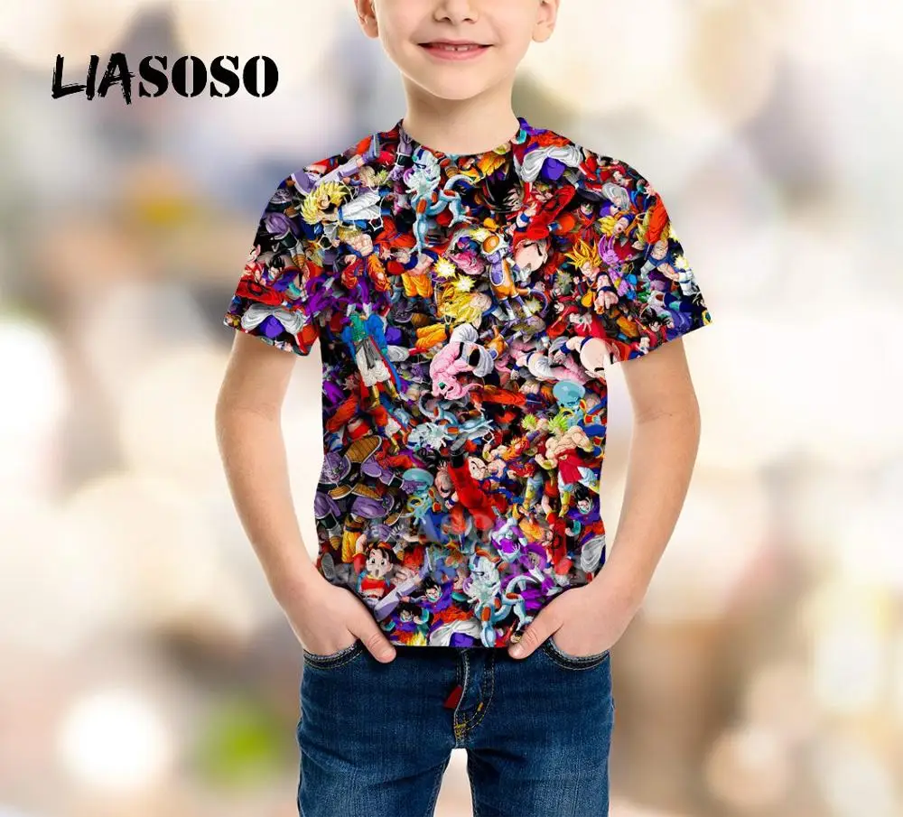 LIASOSO/Детская толстовка Majin Buu для подростков футболка с 3D принтом Dragon Ball Z Детское пальто пуловер для мальчиков и девочек толстовки для малышей B157-16 - Цвет: 1