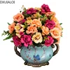European Ceramic Crafts Decoration Living Room Desktop Flower Arrangement Vase Dining Table Entrance Vase Home Decorations 5