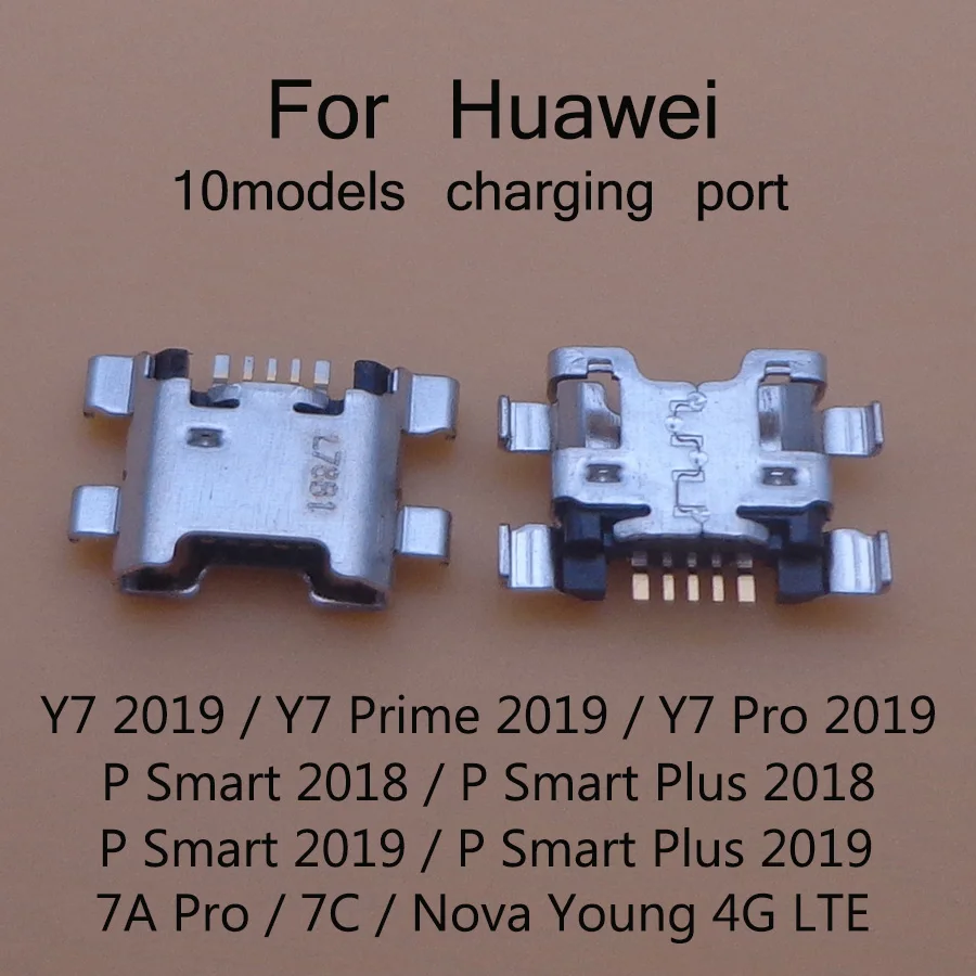 2 шт. разъем Micro USB для зарядки док-станция huawei Y7 Prime 2019 / Pro P Smart Plus 2018 | Обустройство