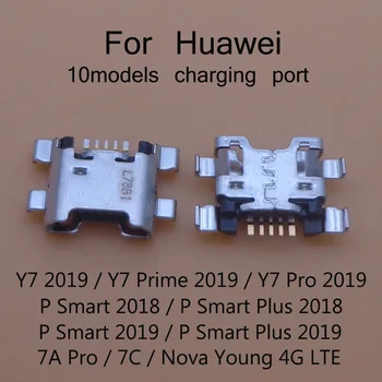 

2pcs Micro USB jack socket charging Port Dock Connector For huawei Y7 Prime 2019 / Y7 Pro 2019 / P Smart Plus 2019 2018