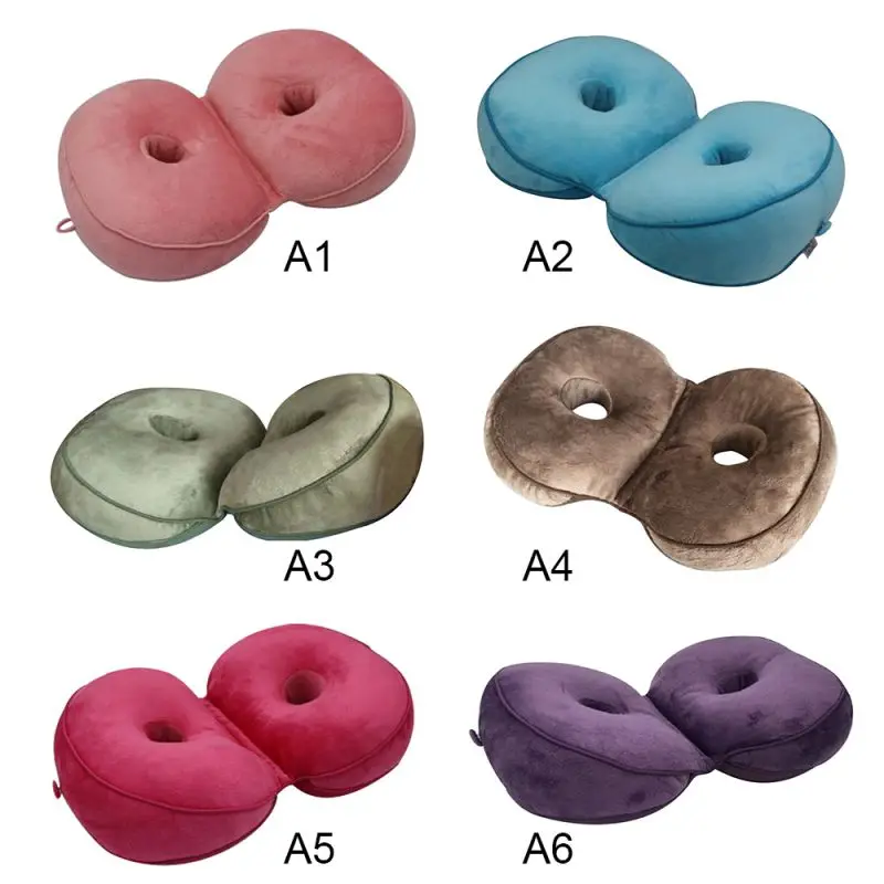 Подушка для сидения наполнитель с эффектом памяти Memory Foam многофункциональный двойной о-образный дизайн с выбитым принтом для хип лифт воспаление седалищного нерва и боль Н