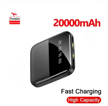 

Free shipping 5000mAh Mini Power Bank Fast Charger for All smartphones LCD Type C Portable Charging Powerbank Power Bank