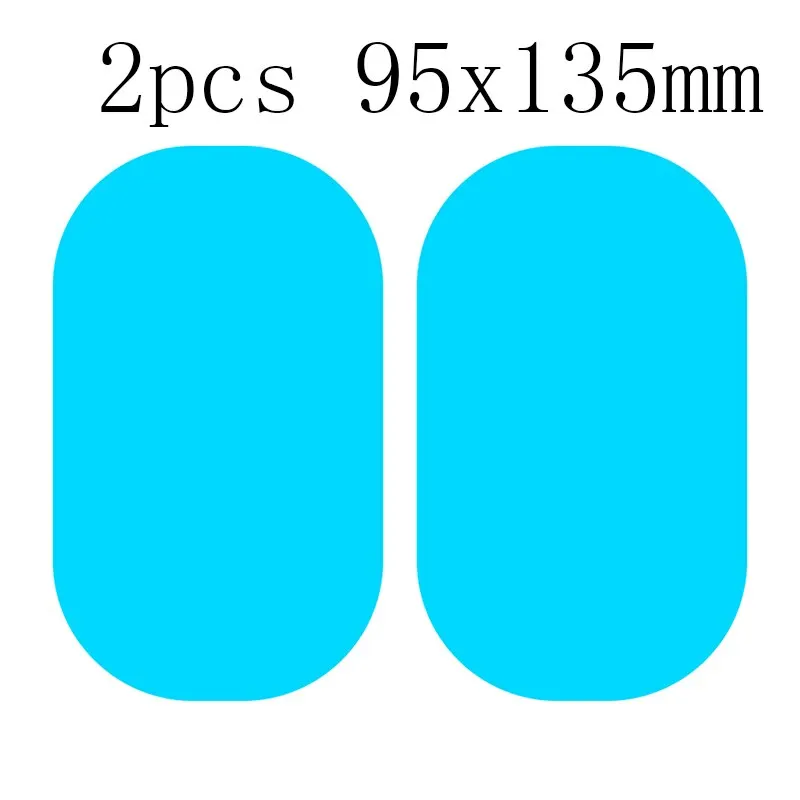 2PCS 95x135mm 4 шт./компл. боковые зеркала автомобиля Зеркало заднего вида защитный Плёнки Многофункциональный Водонепроницаемый устойчивое к царапинам и анти-туман Плёнки со скребком - Название цвета: 2PCS 95x135mm