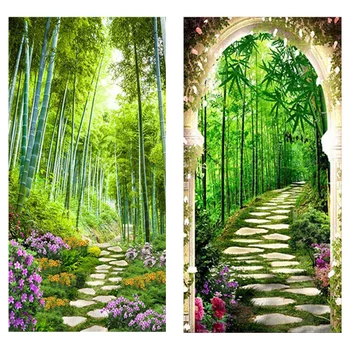 

5D Diamond Painting Full Drill Bamboo Forest Road Diamond Mosaic Sale Round Rhinestones Pictures Diamond Embroidery Scenery