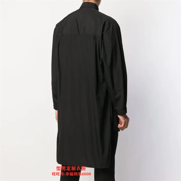 S~ 6XL! На заказ Модный Мужской Дикий европейский и американский Повседневный свободный был тонкий джемпер личность Молодежная рубашка