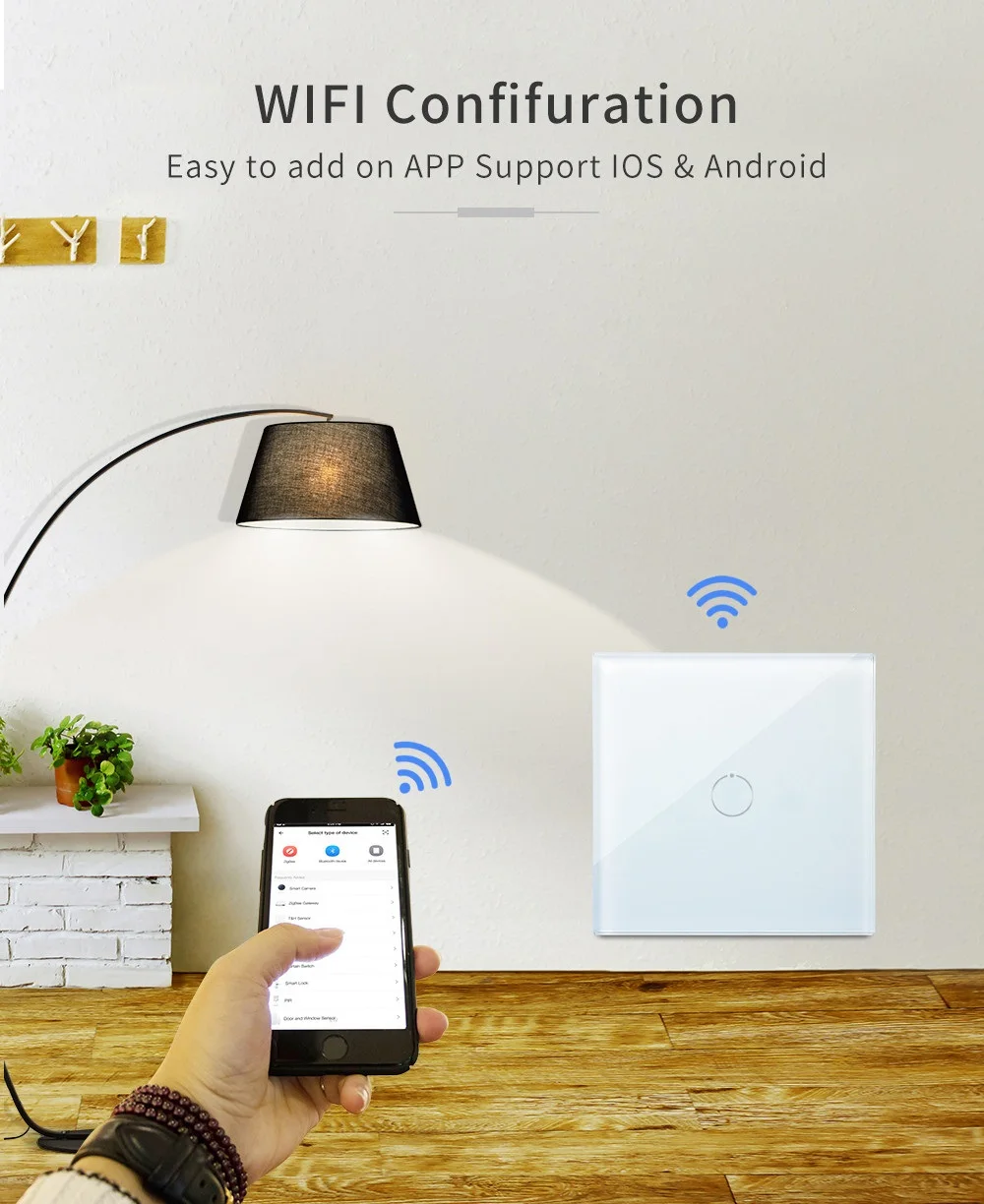 Bingoelec wifi сенсорный выключатель, стандарт ЕС, умный дом, настенный переключатель, беспроводное управление с помощью Smart Life, 1 банда, 2 банды, 3 банды, 1 позиционный переключатель
