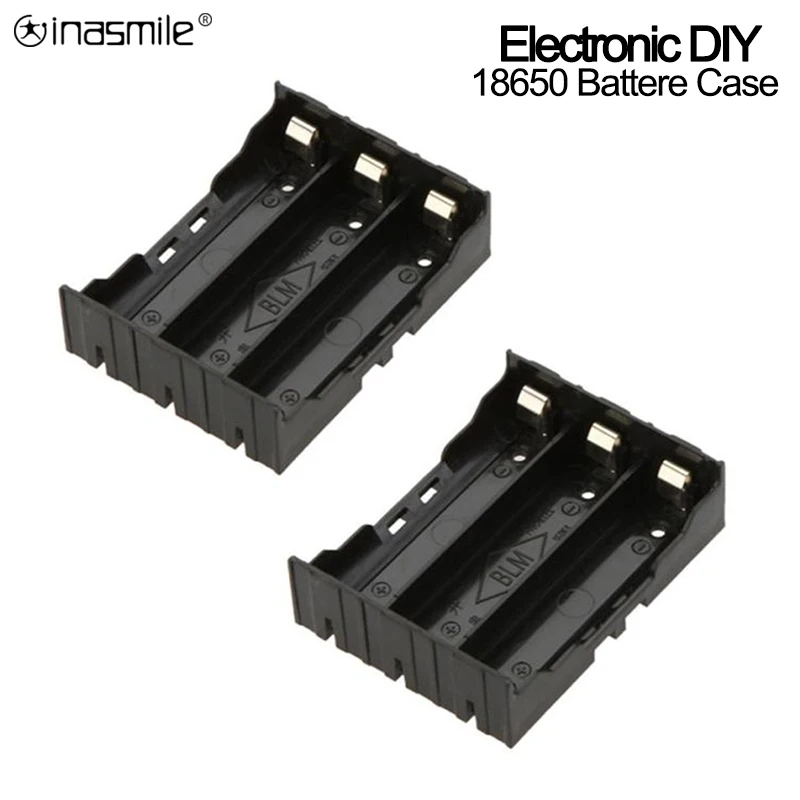 ABS 18650 Black Power Bank Cases 1X 2X 3X 4X High quality DIY battery box 1 2 3 4 Slot Batteries Container With Hard Pin |