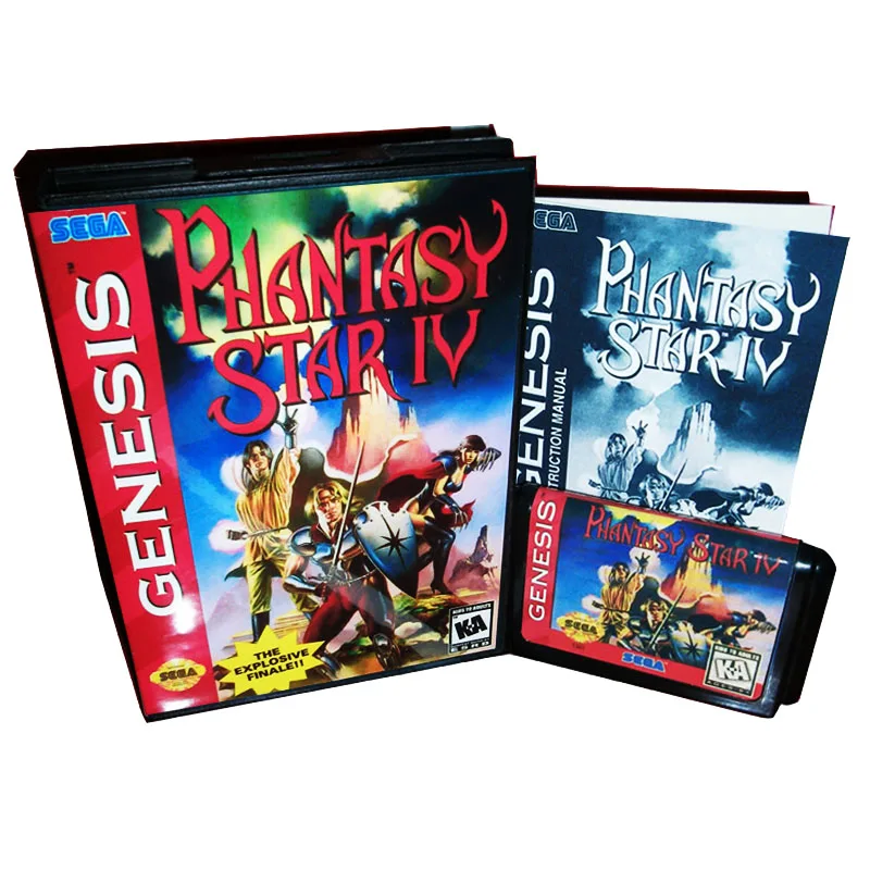 Чехол для 16-битной игровой карты Phantom Star 4 US корпус US/JAP в коробке и с руководством