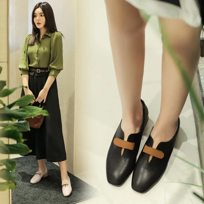 

2019 Spring New Style Shoes Versitile Fashion Korean-style Slip-on Solid Color Women's Princess Shoes Soft Bottom Lightweight La