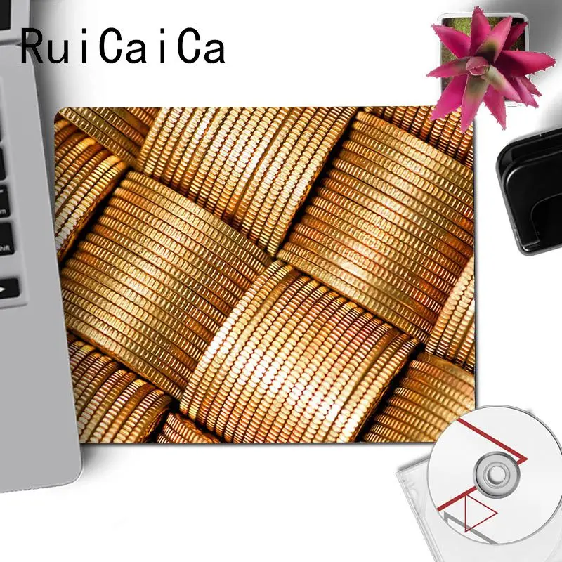 RuiCaiCa Подарочный коврик для мальчика, монеты, настраиваемый игровой Размер коврика для компьютерной мыши для ноутбука 18x22 см 25x29 см, резиновые коврики для мыши