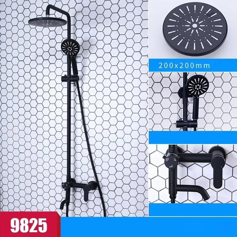 Электрический черный Conjunto Douchette Duschset Salle De Bain Regendouche Regadera Doucheset panel Douche Ducha Chuveiro набор для душа
