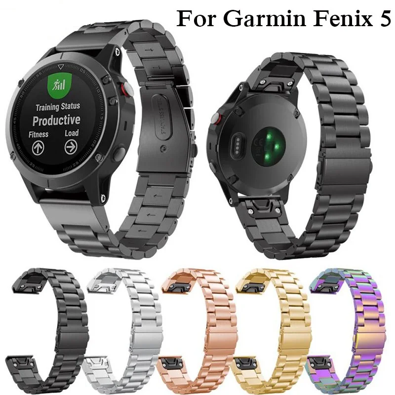22 мм металлический ремешок из нержавеющей стали с быстрым выпуском для Garmin Fenix 5/5 Plus SmartWatch аксессуары для Forerunner935