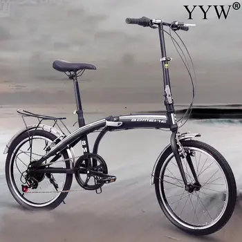 

Foldable Bicycle 20 Inch Easy Folding Portable Double Brake Single Variable 6 Speed Mini Small Bike Lightweight Travel Bicycle