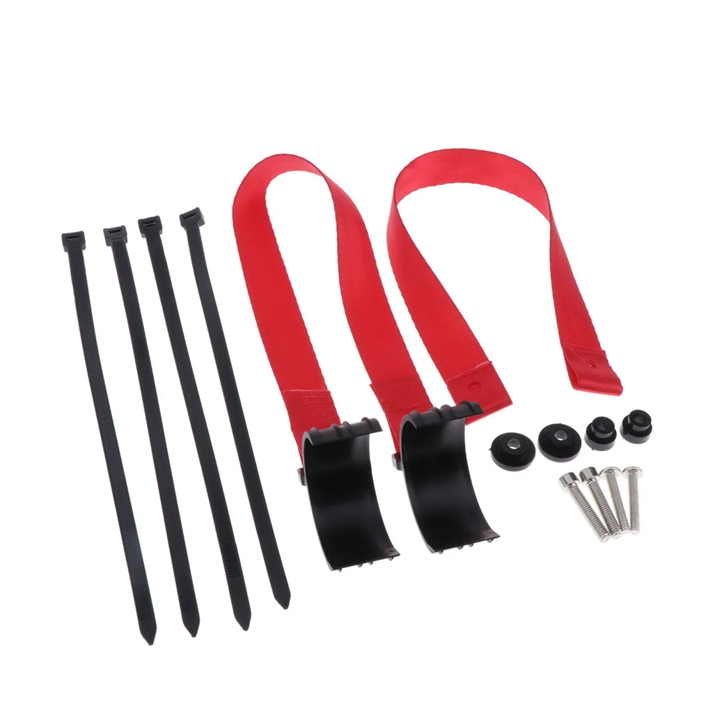 

Adjustable Red Front Motorcycle Rescue Strap Pull Sling Belt Leash Universal
