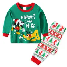 Бренд Детские пижамы для мальчиков на зиму, Рождественская Пижама, детская одежда Санта Клаус пижамный комплект детская одежда комплект для маленьких девочек, пижамы