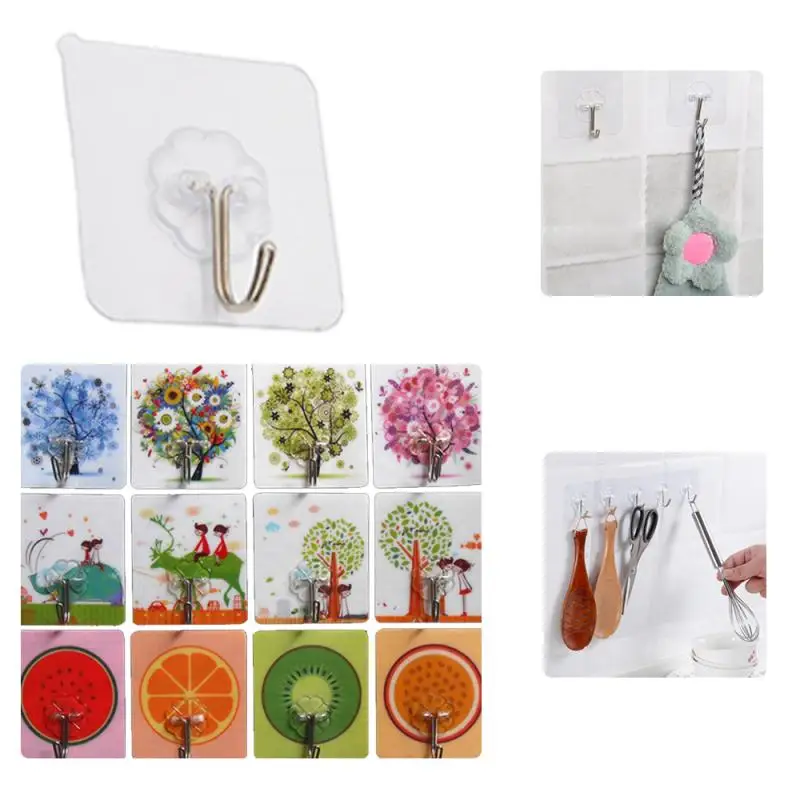 1 шт. крепкие самоклеющиеся вешалки на стену для хранения кухни ванной