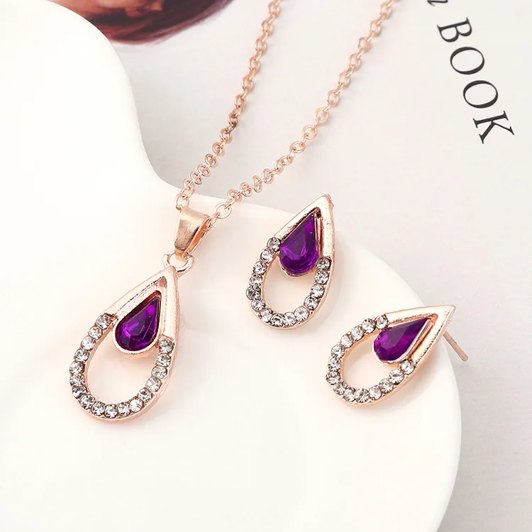 OT017 PickyanDco, модный Комплект сережек для женщин, австрийский кристалл, сердце, цветочное ожерелье-цепочка, серьги, ювелирные наборы, золото, серебро, XC012 - Окраска металла: OT017