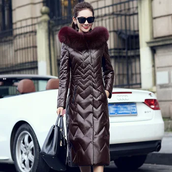 

Real Genuine Leather Jacket Women Clothes 2020 Korean Fox Fur Collar Sheepskin Down Coat Streetwear Tops Chaqueta Mujer ZT3546