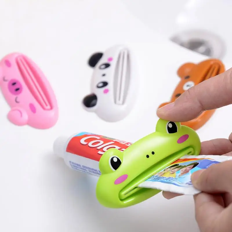 

Toothpaste Dispenser Cartoon Animal Tooth Paste Tube Squeezer Toothpaste Rolling Holder Home Bathroom Supply For Kids Children