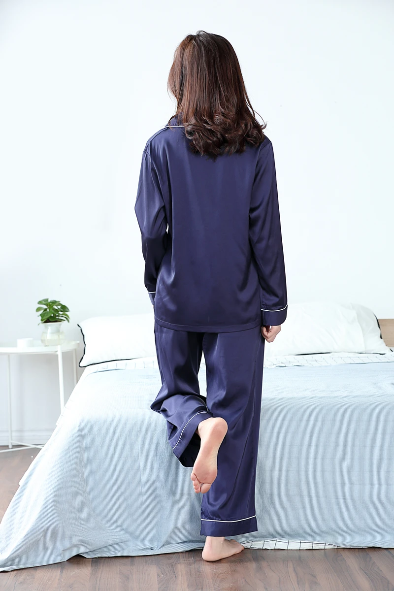 Women's Satin Pajamas Set Long Sleeve