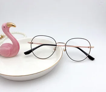 

S11582 Online Celebrity Paragraph Circle Metal Full Frame Optical Glasses Frame Lightweight Myopia Framed Mirror Frame Men and W