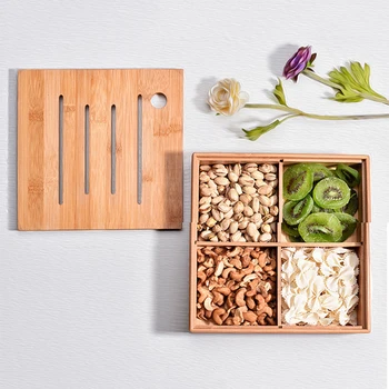 

Solid Multifunction With Lid Dried Fruit Home Wooden Desktop Snack Container Protection Candy Box Assorted Wedding Storage