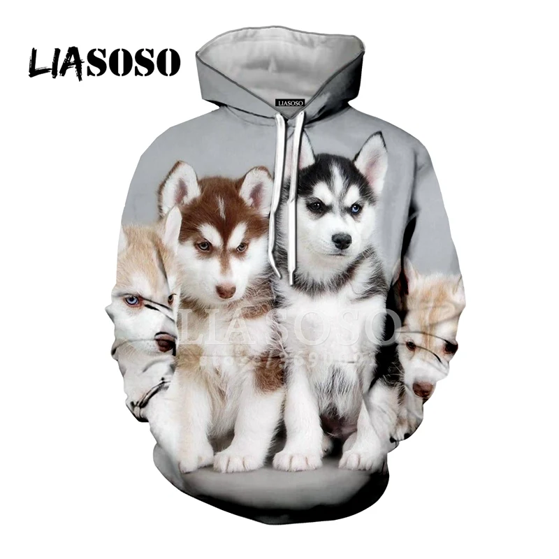 26 LIASOSO,, забавные, милые, сибирские собаки хаски, животные, повседневные, 3D принт, для женщин и мужчин, толстовки с капюшоном, толстовки, хип-хоп, Харадзюку, X0065 - Цвет: 26