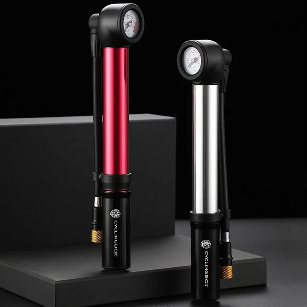 

Portable High-pressure Bike Pump with Code Table Reliable Compact Manual Bicycle Air Pump for Road Mountain Bike Cycling
