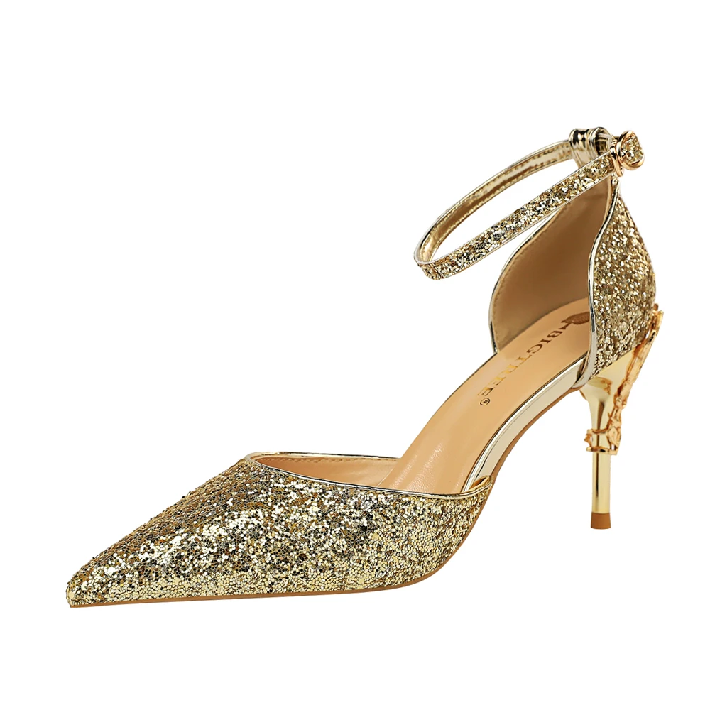 gold ladies heels