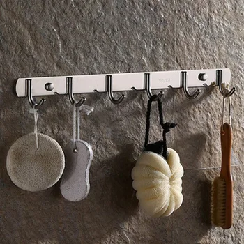 

Wall Mounted Coat Cloth Robe Hat Hook Home Kitchen Beth Hanger Rack Bathroom Stainless Steel Holders
