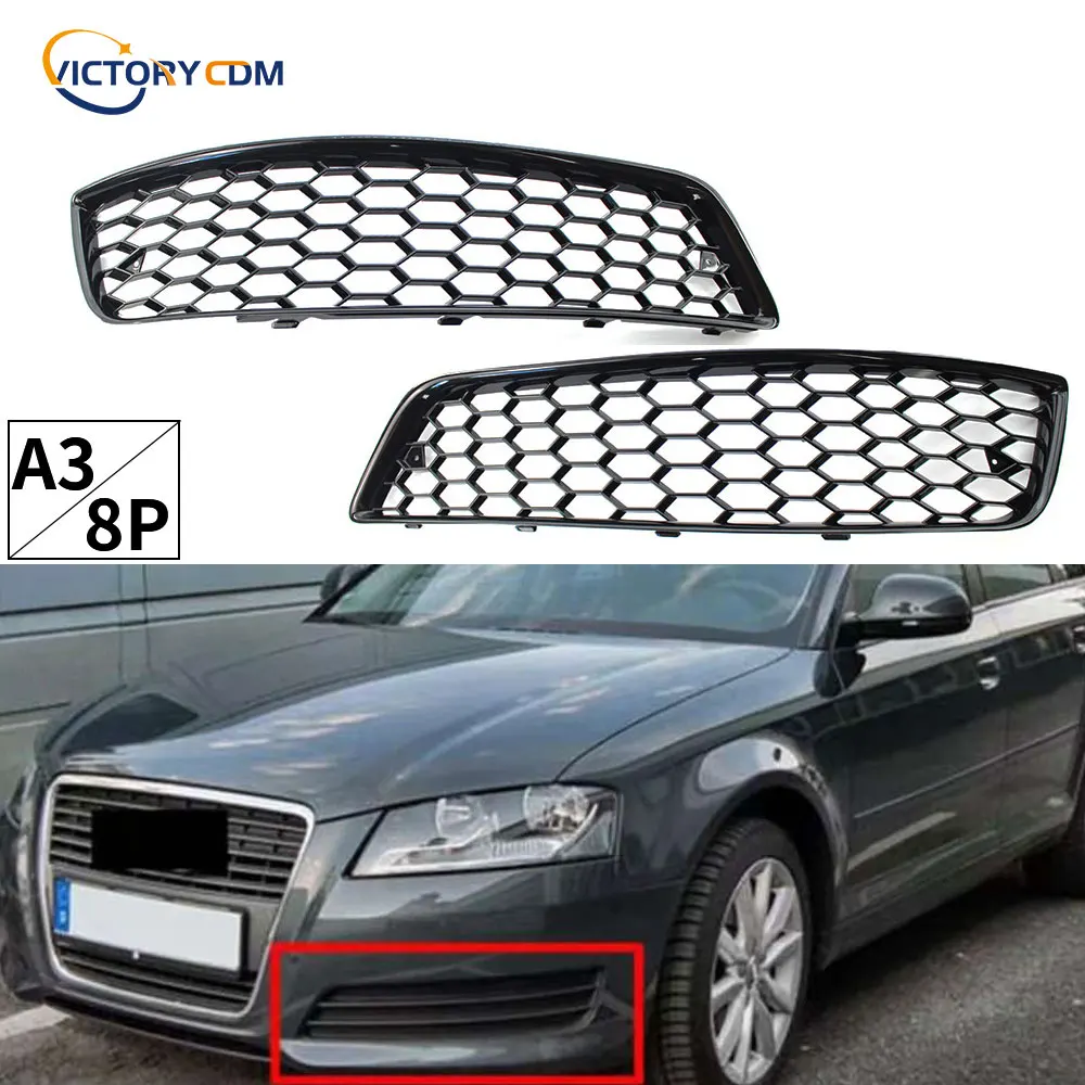 A Pair Car Front Kidney Grill Style Racing black lower grille Grills