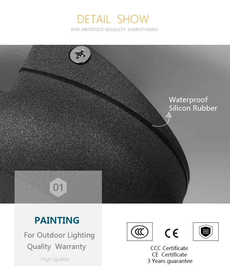 MYMODELUX Smart Porch Light AC85-265V in LED Outdoor Die-cast Aluminum Waterproof Wall Lamps 6W CREE LED Source Top quality