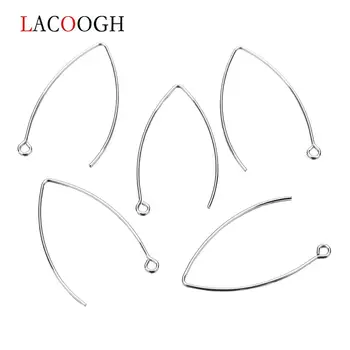 

50pcs 30/40/64mm Stainless Steel French Style V-shaped Earring Hooks Ear Hook Wire For DIY Jewelry Making Handicraft Accessories