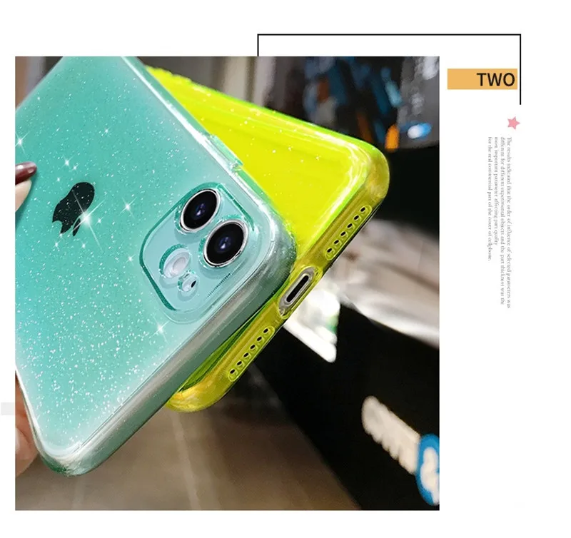 iphone 12 pro max wallet case Bling Glitter Transparent Case For iPhone 12 11 Pro Max Mini XR X XS 8 7 Plus SE 2020 Soft Silicon Cover Candy Color Phone Shell iphone 12 pro max wallet case