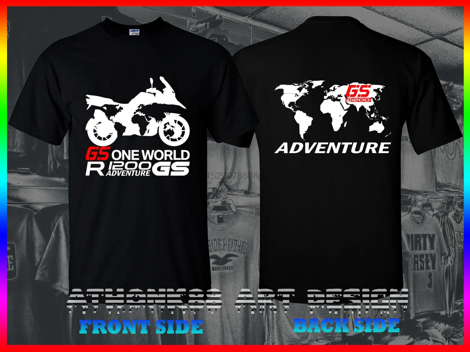 

2019 New Casual Tee Shirt Germany Motorcycles R1200Gs T Shirt Gs1200 Adventure One World One 1200 Tee Shirt Size S 3Xl