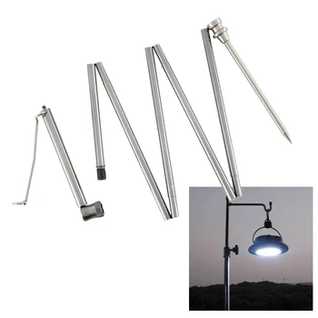 

Outdoor Aluminum Alloy Lamp Holder Ultralight Portable Fishing Trekking Hiking Outdoor Activities Folding Lamp Pole