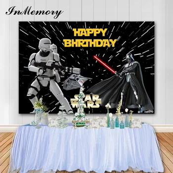

InMemory New 2020 Photography Backdrop Star Wars Theme Children Birthday Party Backdrops For Photo Studio Cake Table Decoration