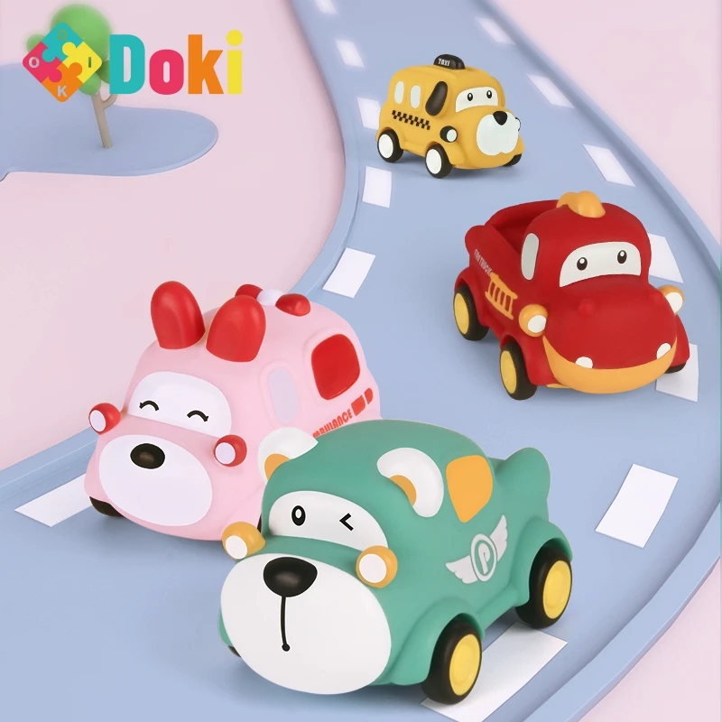 Coche de para bebés de 1 año, coches de juguete suaves para niños pequeños de a 24 meses, aprendizaje temprano, educativo, regalo de cumpleaños para niños|Juguete fundido a presión y