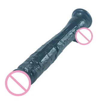 Super Long Soft Realistic Sucker Huge Dildo with Ball Big Anal Dildos Massage Stimulation Adult Sex Toy for Unisex 3