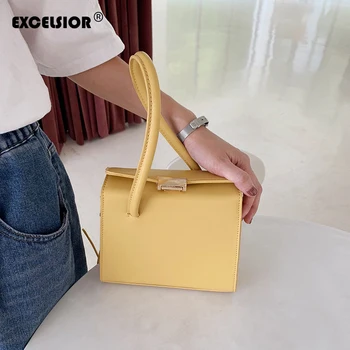 

EXCELSIOR PU Leather Shoulder Bag New Crossbody Bag for Women 2020 Solid Women's Messenger Bag Chic Small Flap Sac A Main